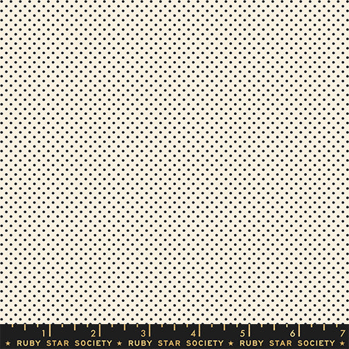 PREORDER Catnap || Mini Dot Black on Natural || Cotton Quilting Fabric