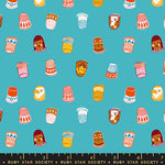 PREORDER 1-800-Notion || Thimbles Turquoise || Cotton Quilting Fabric