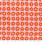 Joyful June || Blooms Orange || Cotton Quilting Fabric