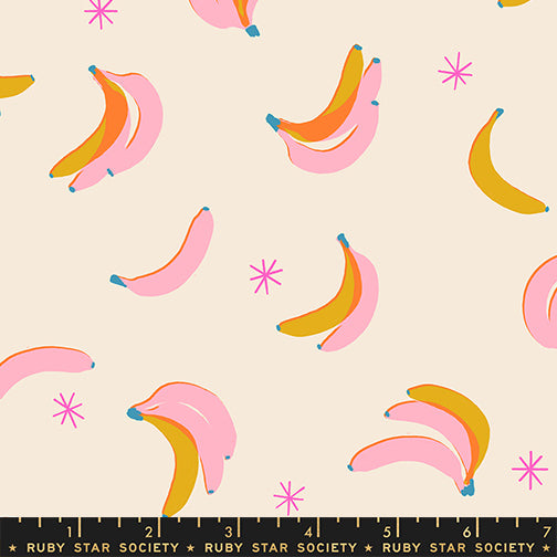 PREORDER Sparkle Shopper || Bananas Shell || Cotton Quilting Fabric