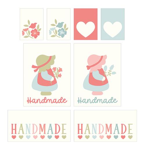 Woven Quilt Labels Sunbonnet Sue 8ct