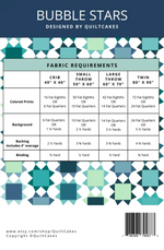 Bubble Stars Quilt Pattern Printed