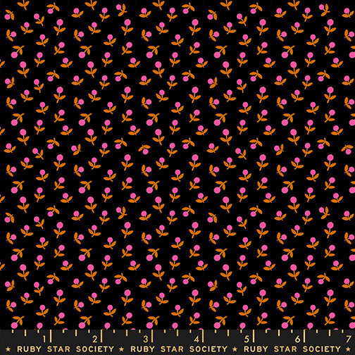 PREORDER 1-800-Calico || Sprout Black || Cotton Quilting Fabric