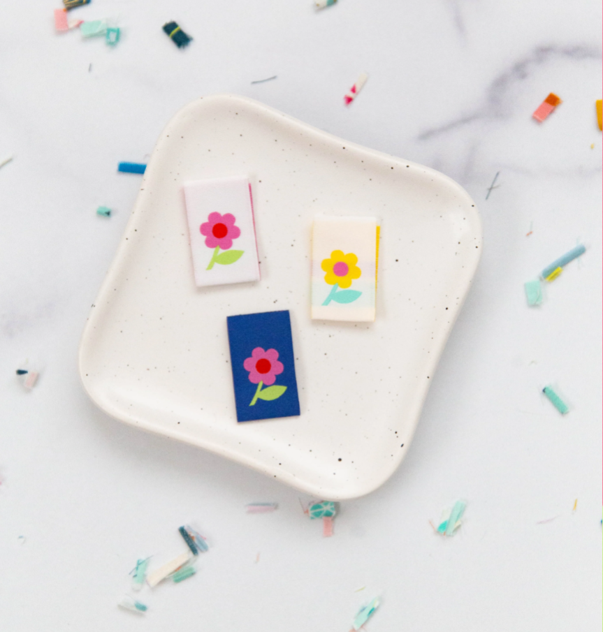 Daisies || Woven Labels || 6 Pack || Knot & Thread