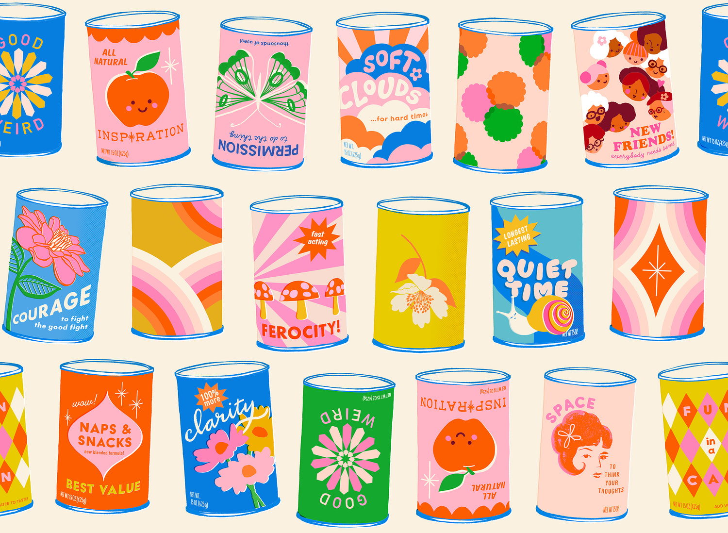 PREORDER Sparkle Mart || Can-Can Natural || Cotton Quilting Fabric