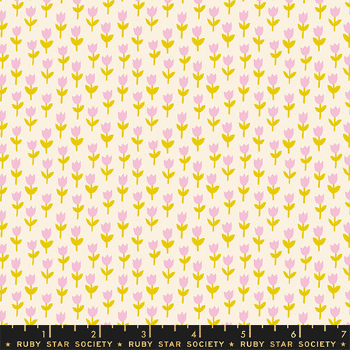 PREORDER 1-800-Calico || Tulips Natural|| Cotton Quilting Fabric
