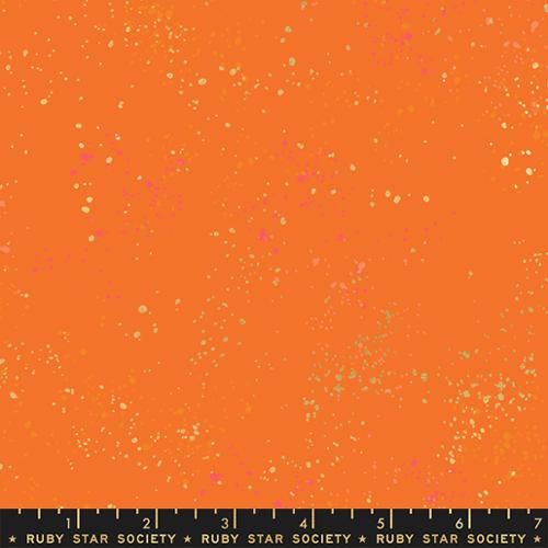 Speckled Metallic || Burnt Orange || Cotton Quilting Fabric