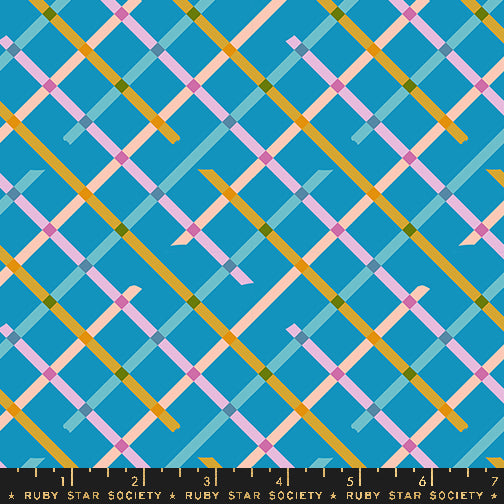 PREORDER Washi Plus || Off Grid Bright Blue || Cotton Quilting Fabric