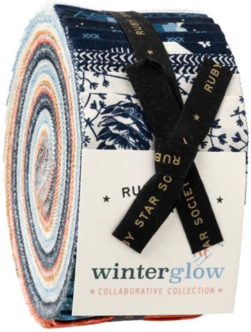 Winterglow || 40 pc Jelly Roll || Cotton Quilting Fabric