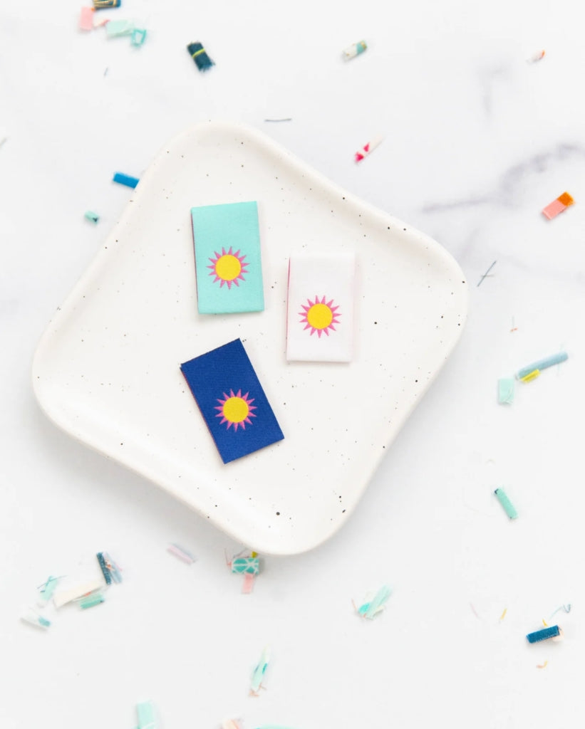 Sunshine || Woven Labels || 6 Pack || Knot & Thread