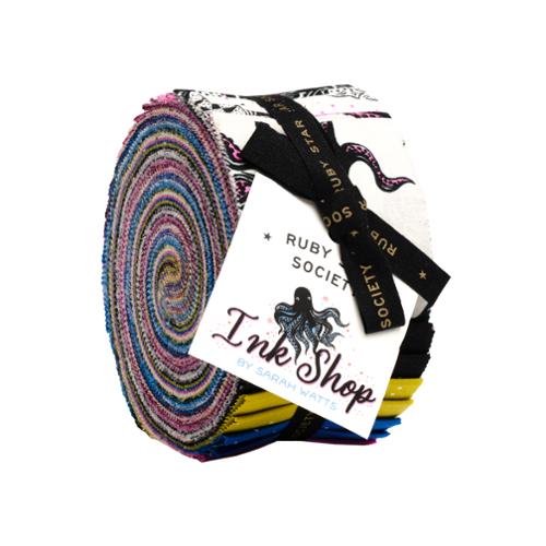 PREORDER Ink Shop || 42 pc Jelly Roll || Cotton Quilting Fabric