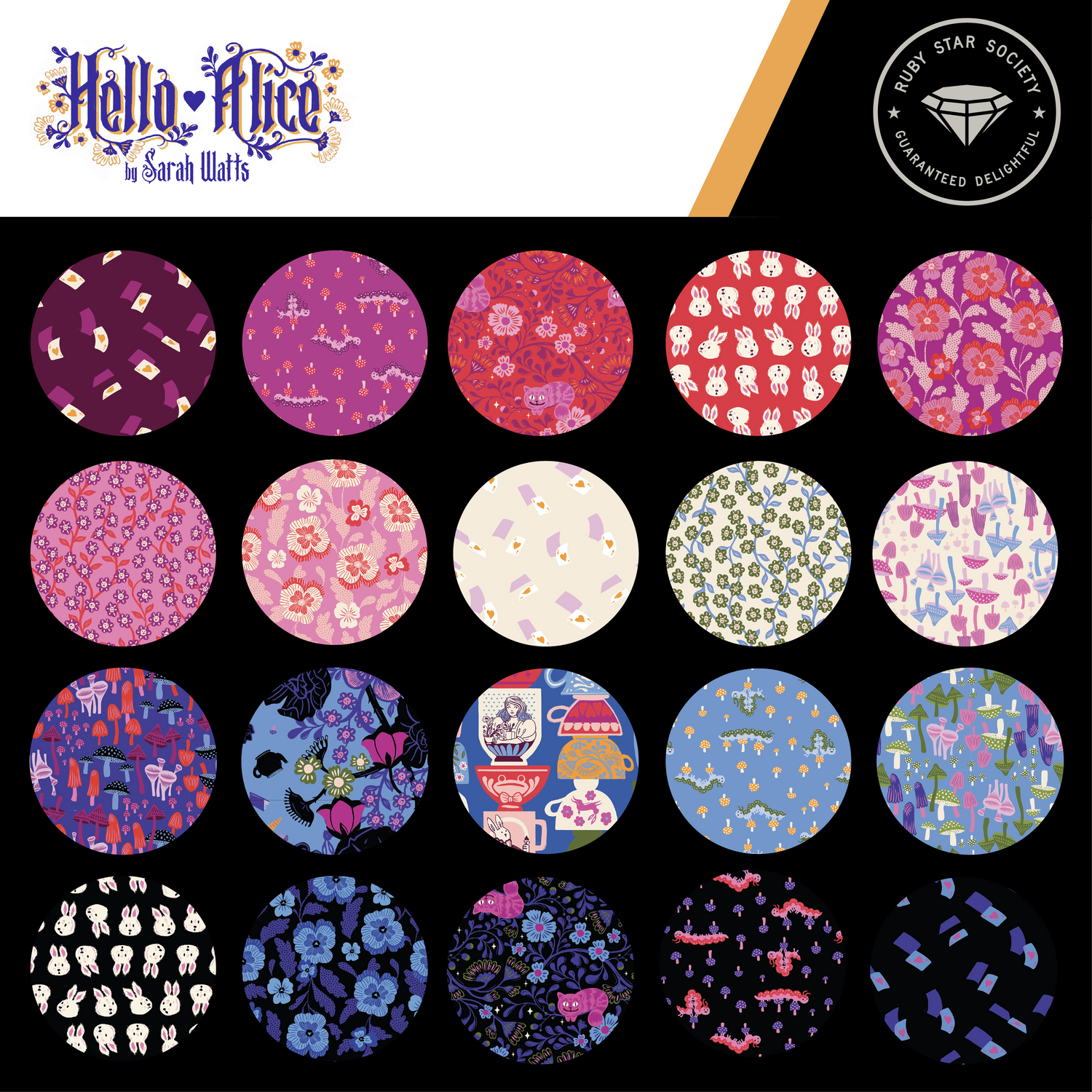 PREORDER Hello Alice || 28pc Shop-Cut Fat Quarter Bundle || Cotton Quilting Fabric