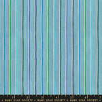 Warp and Weft Mystic Fable || Sketch Stripe Twist Weave Soft Blue || Cotton Woven Quilting Fabric