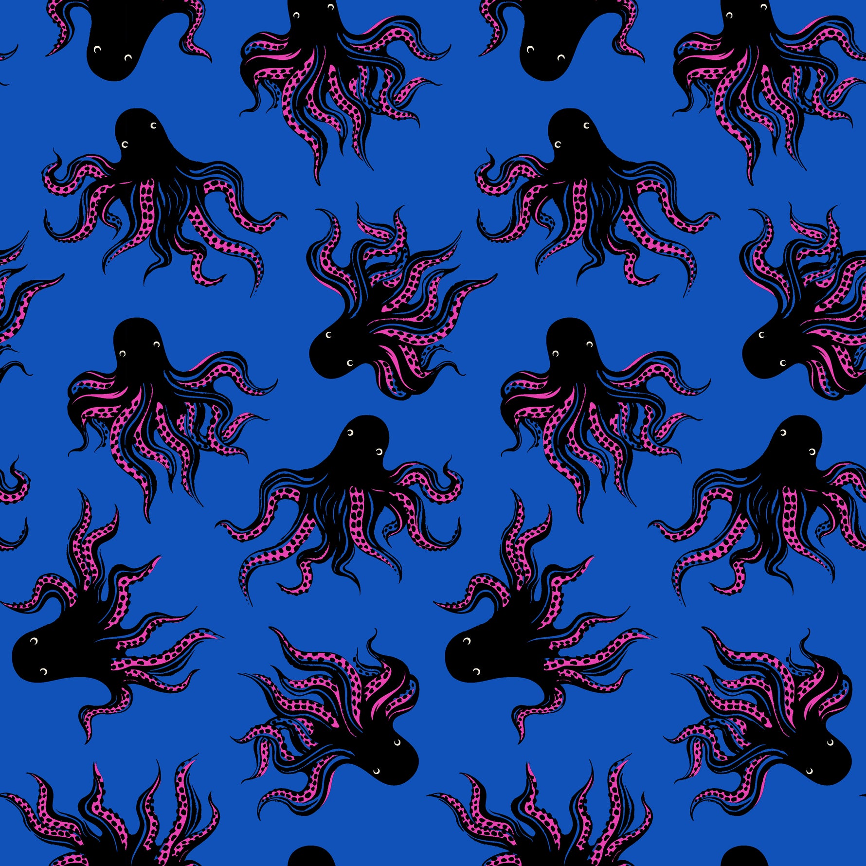 PREORDER Ink Shop || Mystery Food Blue Ribbon || Cotton Linen Canvas HALF YARD