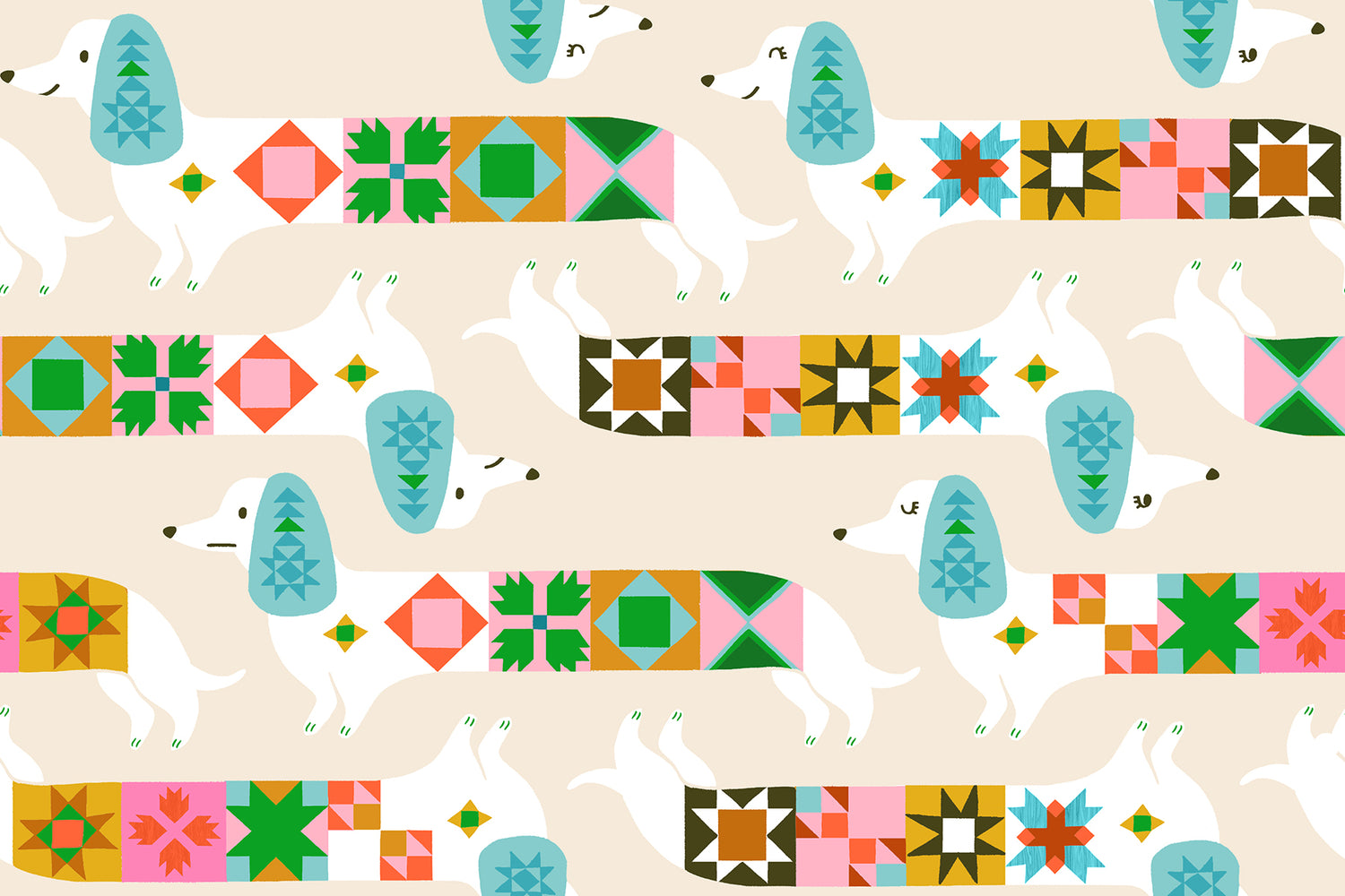 PREORDER 1-800-Notion || Quilty Dog Shell || Cotton Quilting Fabric