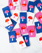 Mushrooms || Woven Labels || 6 Pack || Knot & Thread