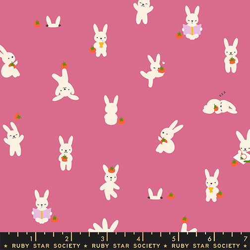 PREORDER Persimmon ||Bun E. and Simmy Hibiscus || Cotton Quilting Fabric