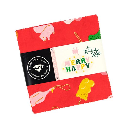 Merry Happy || 42 pc Charm Pack || Cotton Quilting Fabric
