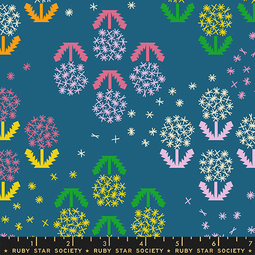PREORDER Float || Wishes Teal || Cotton Linen Canvas HALF YARD