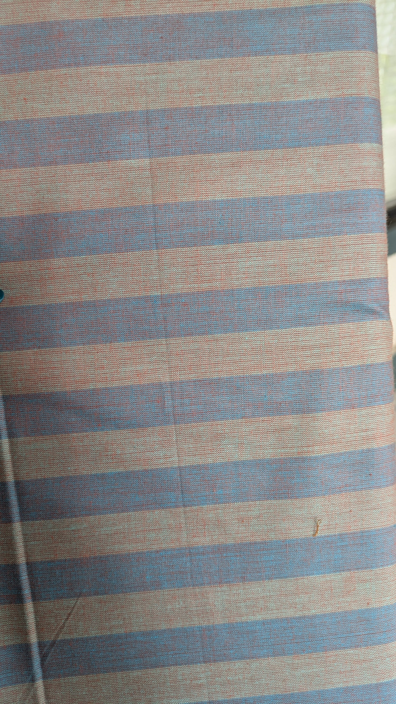 Warp & Weft Ooh Lucky Lucky || Clothesline Stripe Turquoise || Woven Fabric