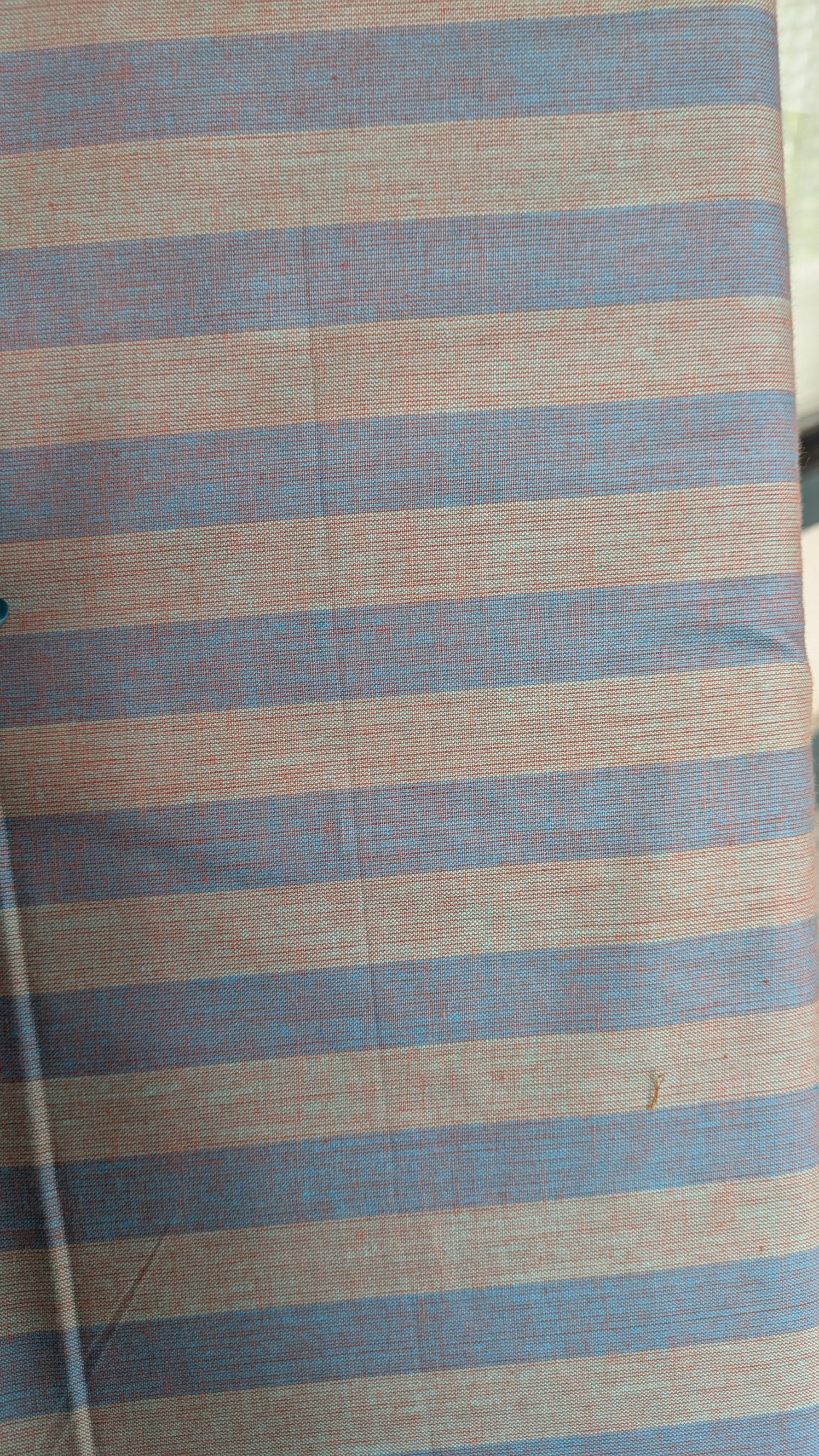 Warp & Weft Ooh Lucky Lucky || Clothesline Stripe Turquoise || Woven Fabric