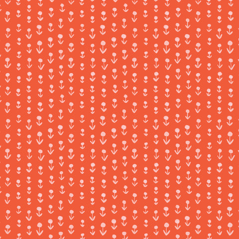 House Mouse || Ditsy Red || Organic Cotton Quilting Fabric HALF YARD