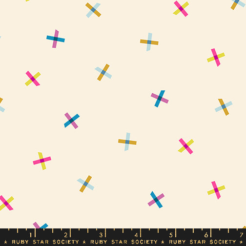 PREORDER Washi Plus || Plus Points Natural || Cotton Quilting Fabric