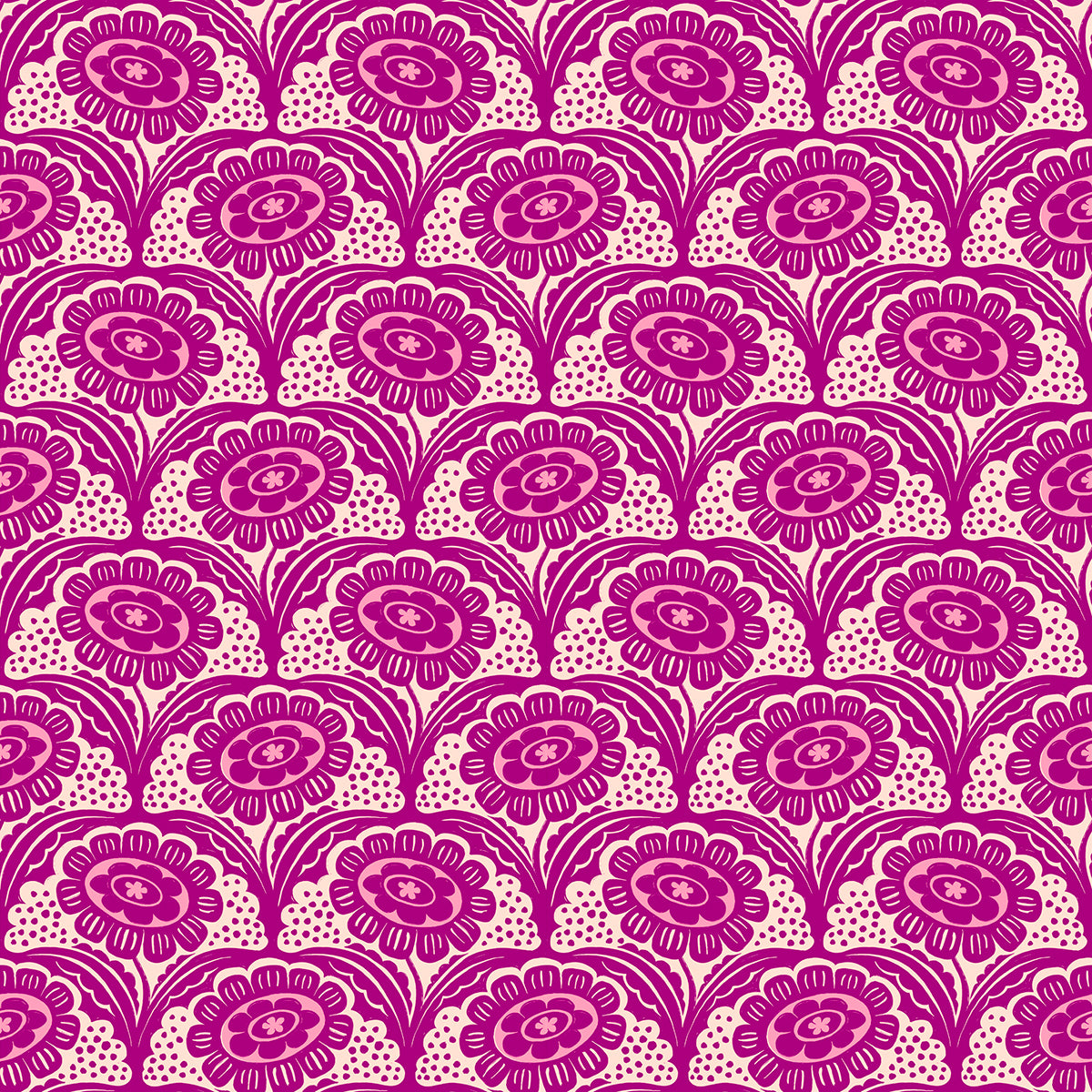 PREORDER Ink Shop || Scallop Flower Cheshire || Cotton Quilting Fabric