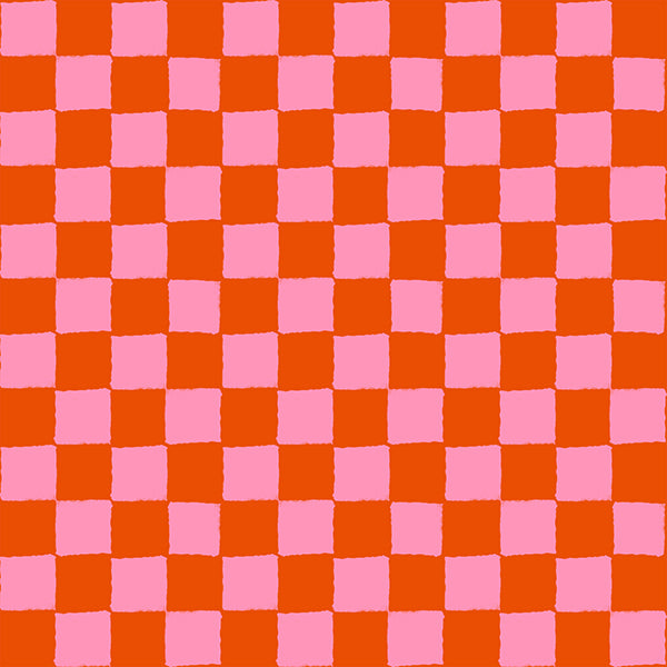 PREORDER 1-800-Calico || Block Print Warm Red || Cotton Quilting Fabric