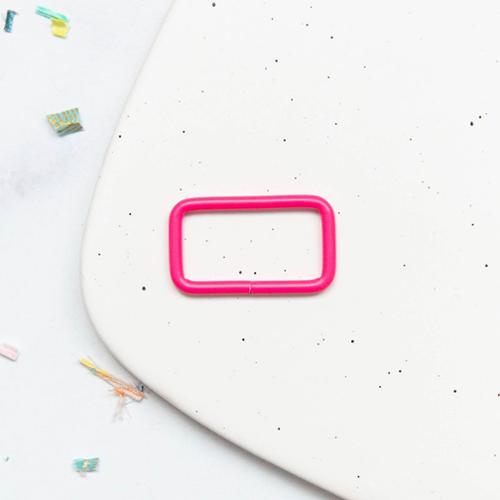 1.5" Rectangle Ring || Hot Pink