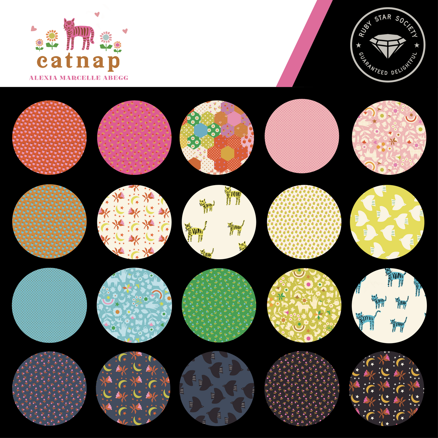 PREORDER Catnap || 27pc Factory Fat Quarter Bundle || Cotton Quilting Fabric