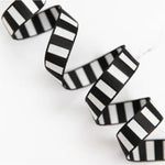 1" Webbing || Black/White Stripe || Stitch Supply Co. || Half Yard