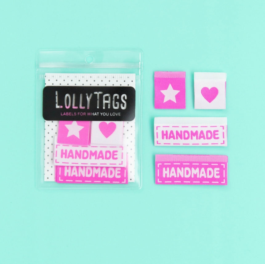 Handmade Variety Set Lolly Tags Labels || Pack of 8 Woven Labels