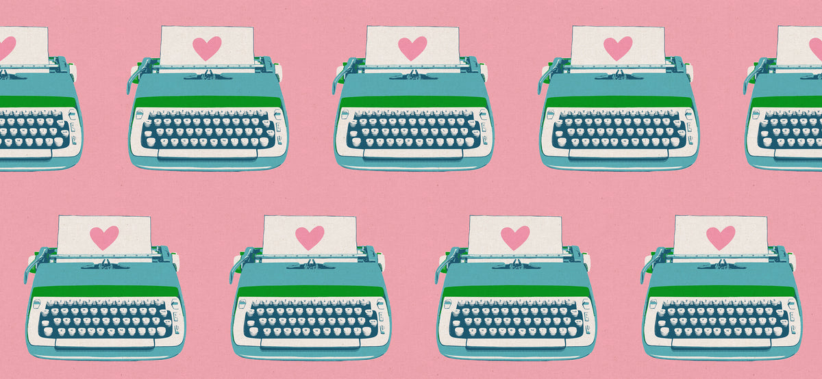 PREORDER Best Day Ever || Typewriters Posy || Cotton Linen Canvas Half Yard
