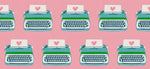 PREORDER Best Day Ever || Typewriters Posy || Cotton Linen Canvas Half Yard