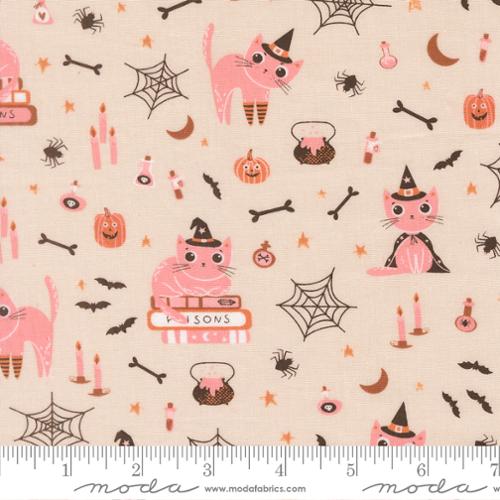 Purrs and Boos || Moonbeam Cats || Cotton Quilting Fabric