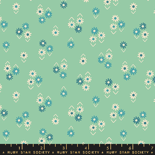 JUICY || Baby Flowers Moss || Cotton Quilting Fabric