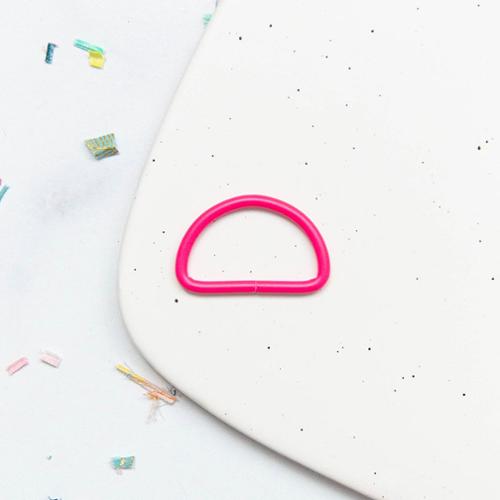 1.5" D Ring || Hot Pink