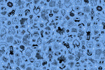 PREORDER Ink Shop || Tattoo Flash Lindley Blue || Cotton Quilting Fabric