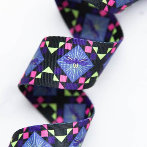 1.5" Dragonfly Pixels Webbing || Half Yard