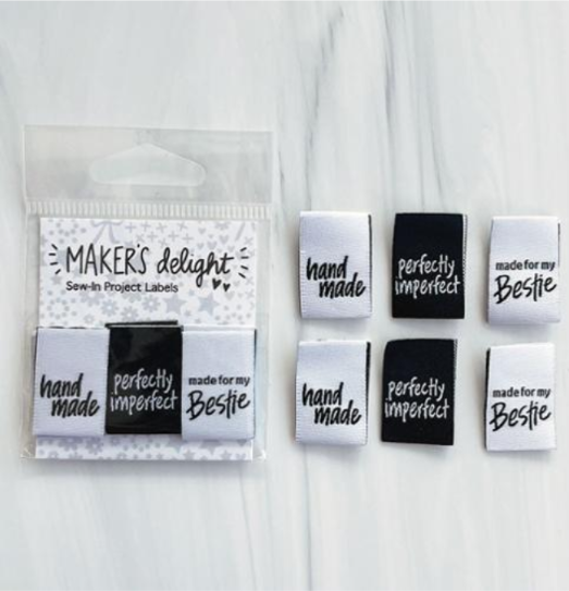 Maker's Delight Sentiments || Woven Labels || 6 Pack