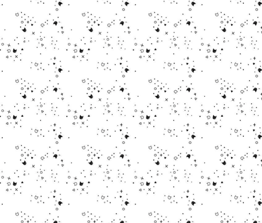 Kitty Litter || Coal || Cotton Quilting Fabric
