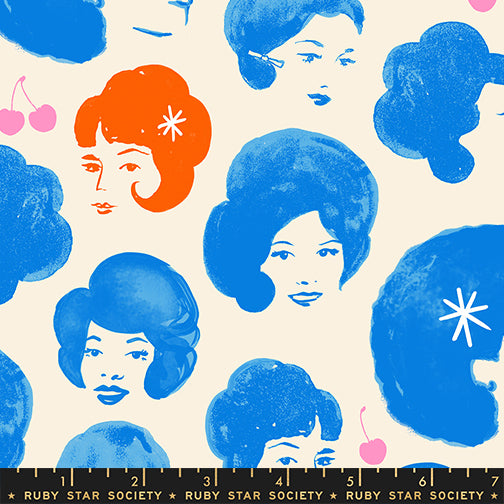 PREORDER Sparkle Mart || Dottie's Friends Blue Light Special || Cotton Quilting Fabric