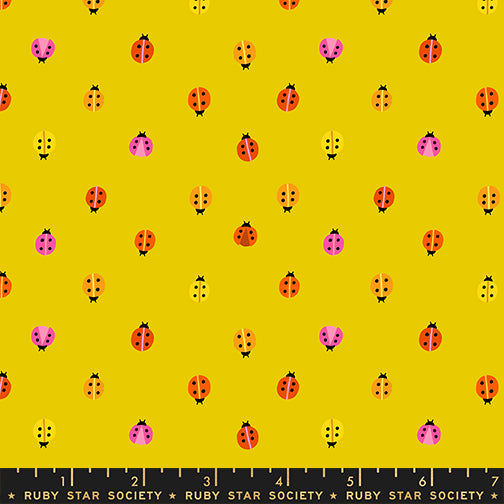 PREORDER Daisy Days || Ladybug Golden Hour || Cotton Quilting Fabric