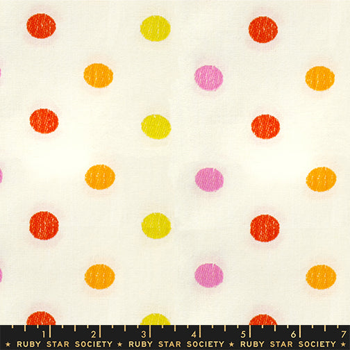 PREORDER Warp & Weft Daisy Days || Candy Dots Multi || Woven Fabric