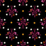 PREORDER 1-800-Calico || Bouquet Black || Cotton Quilting Fabric