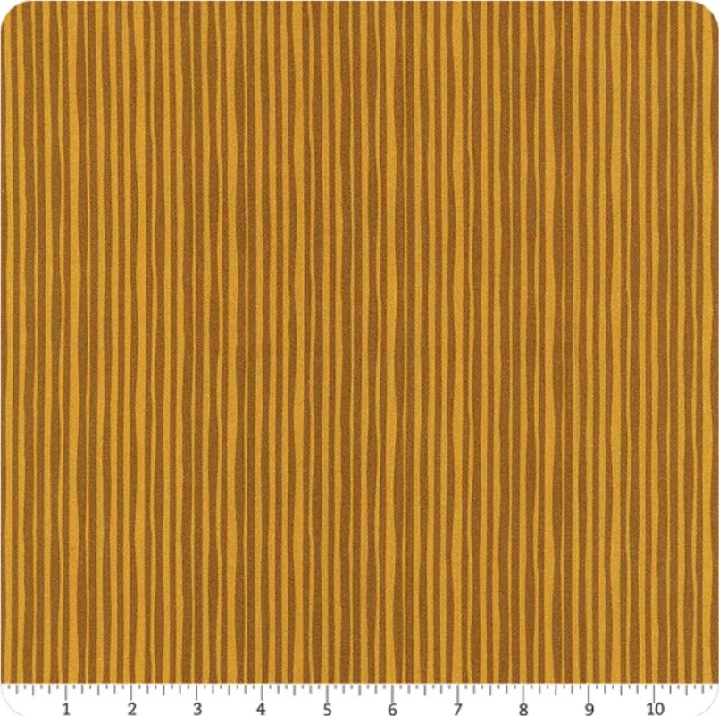 Joyful June || Ochre Stripes || Cotton Quilting Fabric