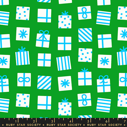 PREORDER MERRY HAPPY || Secret Santa Verdant || Cotton Quilting Fabric