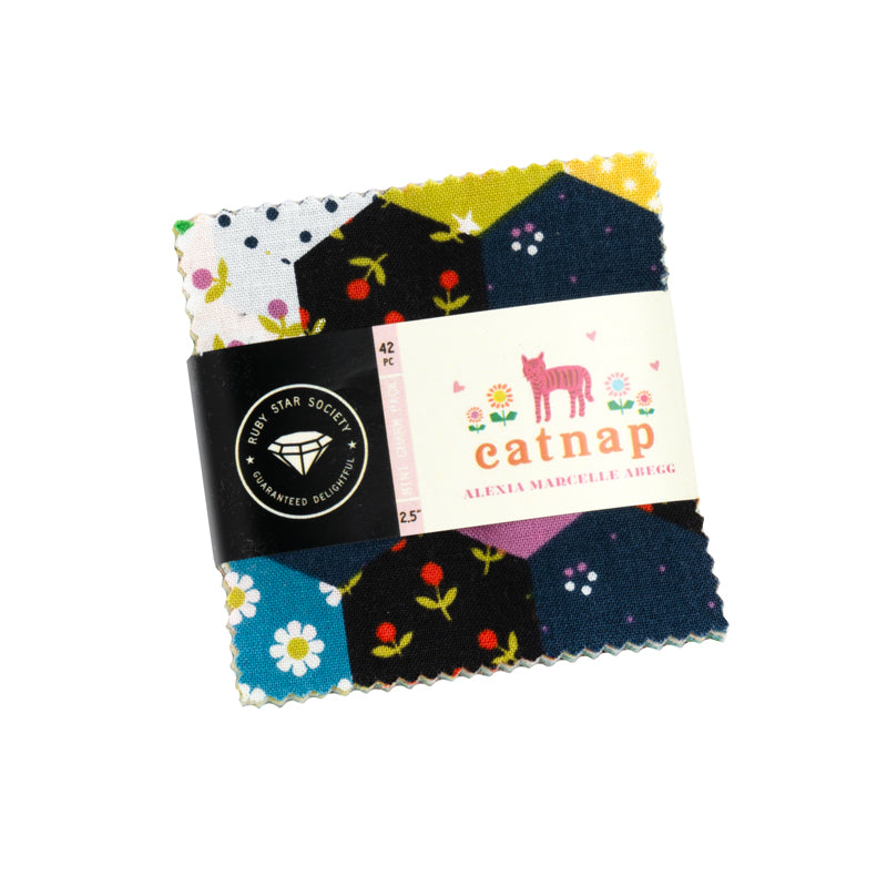 PREORDER Catnap || 42 pc Mini Charm Pack || Cotton Quilting Fabric