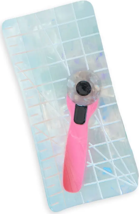 Ruler and Rotary Cutter Hair Claw Clip